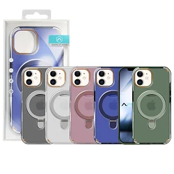 Coque Smoked Magsafe Avec une bague iPhone 11 5 Couleurs