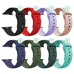 Correa Silicona Apple Watch 38-40-41mm - 8 Colores