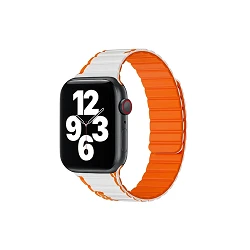 WIWU Correa Silicona para Apple Watch 38/40/41 mm Blanco/Naranja