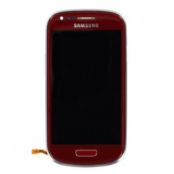 Pantalla completa + carcasa frontal Samsung Galaxy S3 Mini (i8190). Rojo. Service Pack