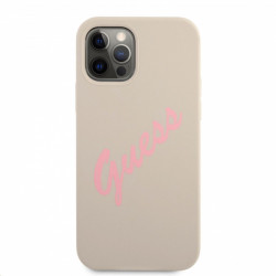 Guess Silicone Case Vintage Pink Script iPhone 12/12 Pro (GUHCP12MLSVSGP)