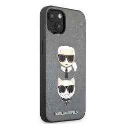 Étui PU Karl Lagerfeld iPhone 13 mini (Saffiano Karl et Choupette)