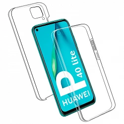 Double Coque Huawei P40 Lite Silicone Transparente Avant et Arrière