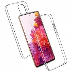 Case double Samsung Galaxy S20 FE silicone Transparent front and rear