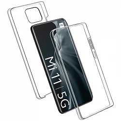 Case double Xiaomi Mi 11 silicone Transparent front and rear