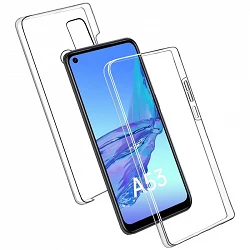 Case double Oppo A53 silicone Transparent front and rear