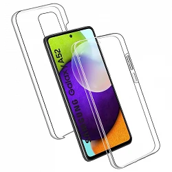 Case double Samsung Galaxy A52 silicone Transparent front and rear