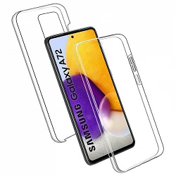 Case double Samsung Galaxy A72 silicone Transparent front and rear