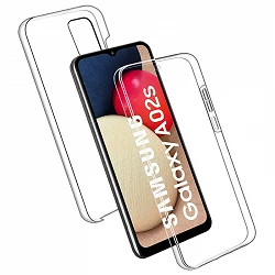 Case double Samsung Galaxy A02s silicone Transparent front and rear