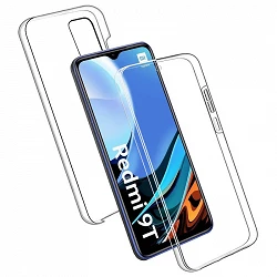 Case double Xiaomi Redmi Note 9T silicone Transparent front and rear