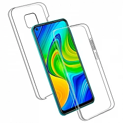 Case double Xiaomi Redmi Note 10-4G/10S silicone Transparent front and rear
