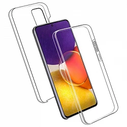 Case double Samsung Galaxy A82 silicone Transparent front and rear