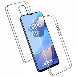 Case double Oppo A16 silicone Transparent front and rear