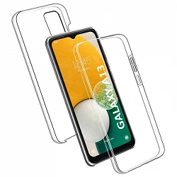 Case double Samsung Galaxy A13 silicone Transparent front and rear