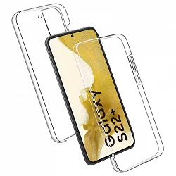 Case double Samsung Galaxy S22 Plus silicone Transparent front and rear