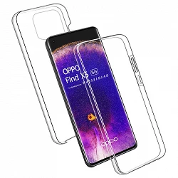 Case double Oppo Find X5 silicone Transparent front and rear