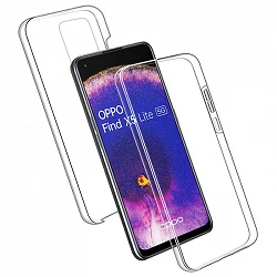 Case double Oppo Find X5 Lite silicone Transparent front and rear