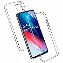 Case double Oppo Find X5 Pro silicone Transparent front and rear