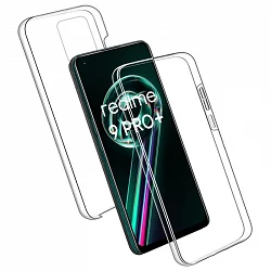 Case double Realme 9 Pro Plus silicone Transparent front and rear