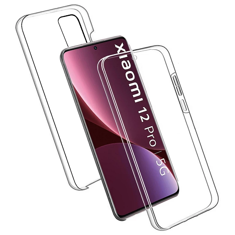 Funda Doble Xiaomi Mi 12 Lite Ultra Silicona Transparente Delantera y