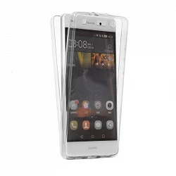 Case double Huawei P10 Plus silicone Transparent front and rear