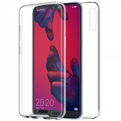 Case double Huawei P20 PRO silicone Transparent front and rear