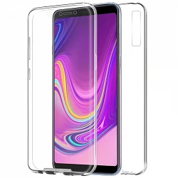 Case double Samsung Galaxy A9 2018 silicone Transparent front and rear