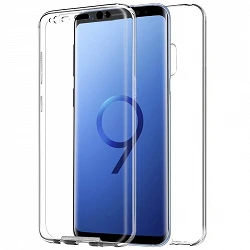 Case double Samsung Galaxy S9 silicone Transparent front and rear