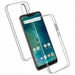 Case double Xiaomi Mi A2 Lite silicone Transparent front and rear