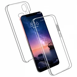 Case double Xiaomi Redmi NOTE 6 silicone Transparent front and rear