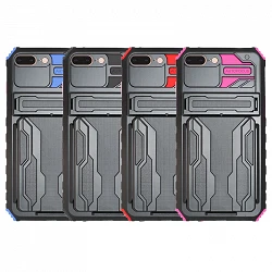 Porte-cartes et étui Rock Anti-Shock pour Iphone 7/8 Plus - 4 couleurs