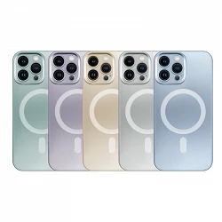Funda Silicona Metalizada Mate Magsafe para iPhone 14 Pro 5-Colores