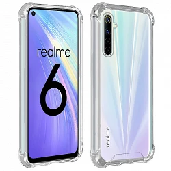 Case anti-blow Realme 6 Gel Transparent with reinforced corners