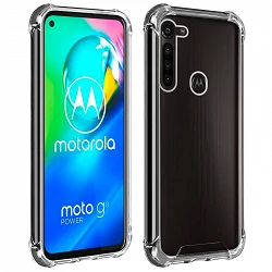Case anti-blow Motorola Moto G8 Power Gel Transparent with reinforced corners