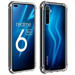 Case anti-blow Realme 6 Pro Gel Transparent with reinforced corners