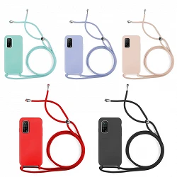 Case smooth with Lanyard Xiaomi Mi 10 T / 10 T Pro 5-Colors