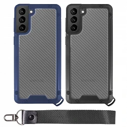 Case Bumper Anti-Shock Samsung S21 Plus with Lanyard short - 2 Colors