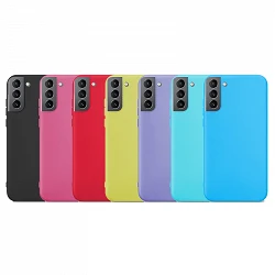 Case silicone smooth Samsung S21 Plus with camera 3D - 7 Colors