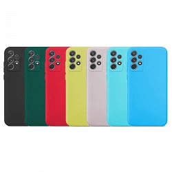 Case silicone smooth Samsung A52 with camera 3D - 7 Colors