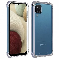 Case anti-blow Samsung Galaxy A12 Gel Transparent with reinforced corners