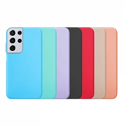 Case silicone smooth Samsung Galaxy S21 Ultra available in 9 Colors