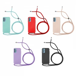 Case smooth with Lanyard Samsung Galaxy A32 5G 5-Colors