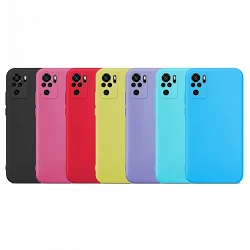 Case silicone smooth Xiaomi Redmi Note 10/10S with Camera 3D - 7 Colors