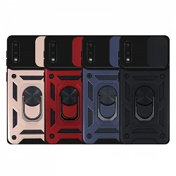Case with ring and Camera slider Samsung Galaxy A02 with magnet
