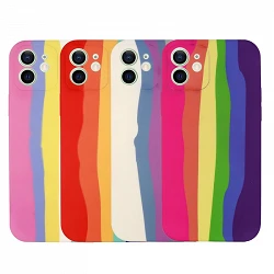 Case silicone smooth Rainbow Elastic - iPhone 12 Pro