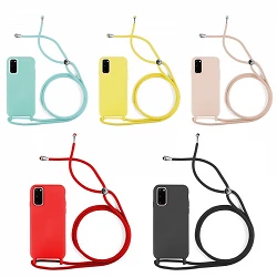 Case smooth with Lanyard Samsung Galaxy S21-FE 5-Colors
