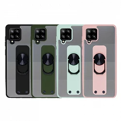 Case Gel Bracket Samsung Galaxy A42-5G magnet with ring holder 4-Colors