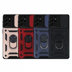 Case with ring and Camera slider Samsung Galaxy S21 Ultra with magnet