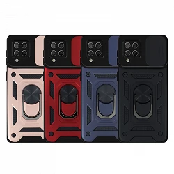 Case with ring and Camera slider Samsung Galaxy A42 5G with magnet