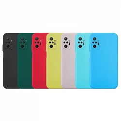 Case silicone smooth Xiaomi Redmi Note 10 Pro with Camera 3D - 7 Colors